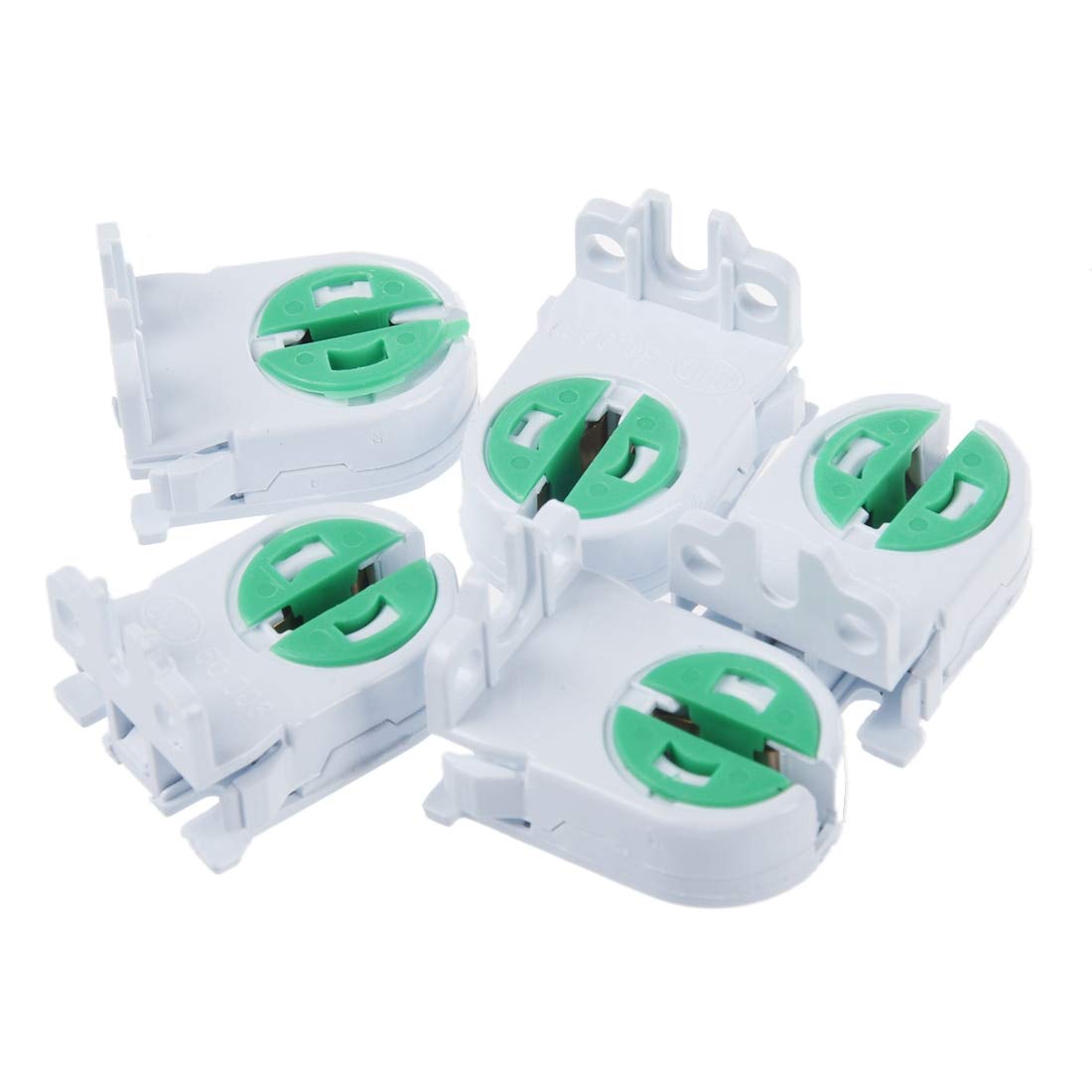 5pcs T5 Lamp Holder Socket - AC 100-250V Tube Light Base for Fluorescent Fixtures - Perfect for Home Lighting, Workshop & Aging Test Applications