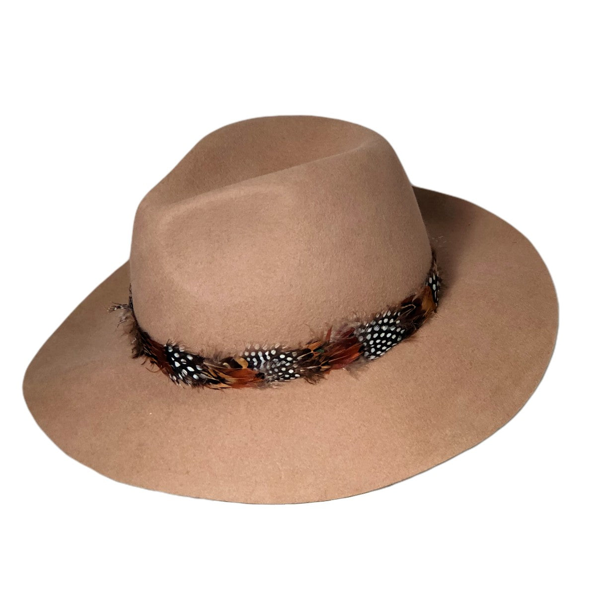 Boho Feather Band Hat for Women - Stylish Wide Brim Sun Hat with Adjustable Ribbon [3 Colors] - Perfect for Beach, Music Festivals & Summer Outfits