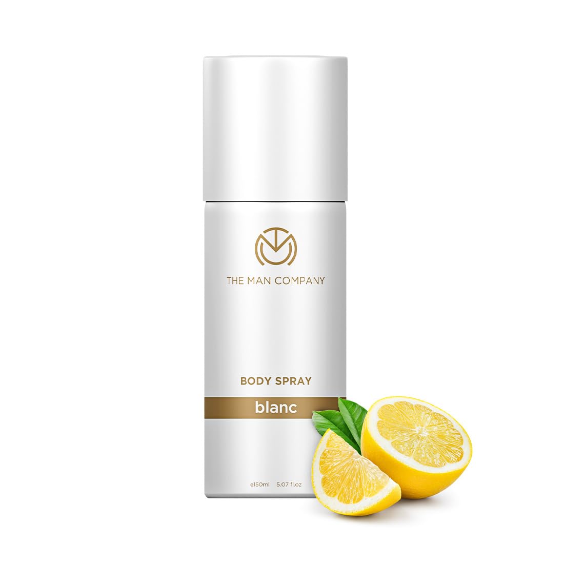 The Man Company Blanc Lemon Deodorant for Men - 150ml | Long-Lasting Fragrance Body Spray | Fresh Scent for Daily Use | Ideal Gift for Him | Perfect for Work, Gym & Outdoor Activities