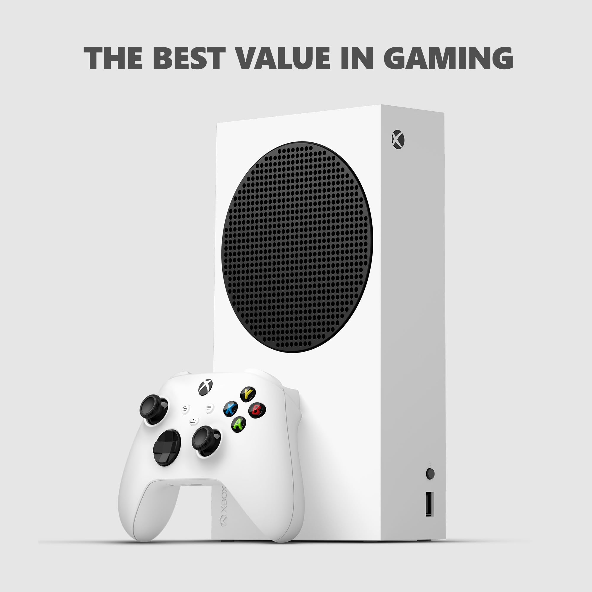 Microsoft Xbox Series S 512GB SSD Gaming Console with Wireless Controller - 120FPS, 10GB RAM, HDR, Velocity Architecture - Perfect for 4K Streaming, Online Multiplayer & Family Entertainment