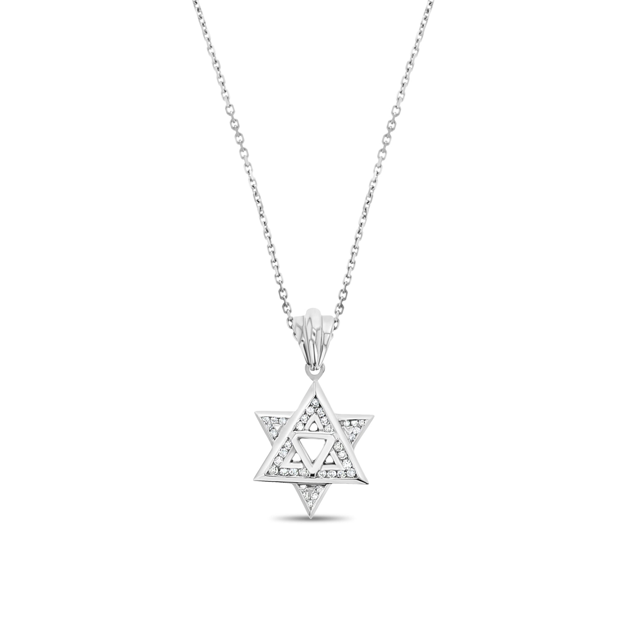 14K Gold Jewish Star of David Diamond Pendant Necklace for Women - Elegant Religious Jewelry Gift for Hanukkah, Bat Mitzvah & Special Occasions