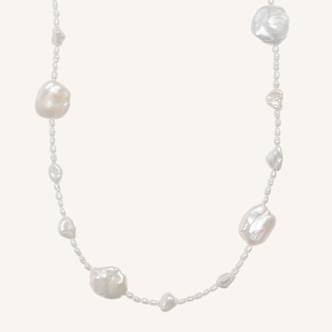 Etta Pearl Necklace with Stone of Potential - Elegant Jewelry for Women, Gift for Her, Birthday, Anniversary, Wedding, Party & Special Occasions
