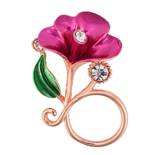 Exquisite Crystal Flower Magnetic Eyeglass Holder Brooch for Women's Fashion Accessories