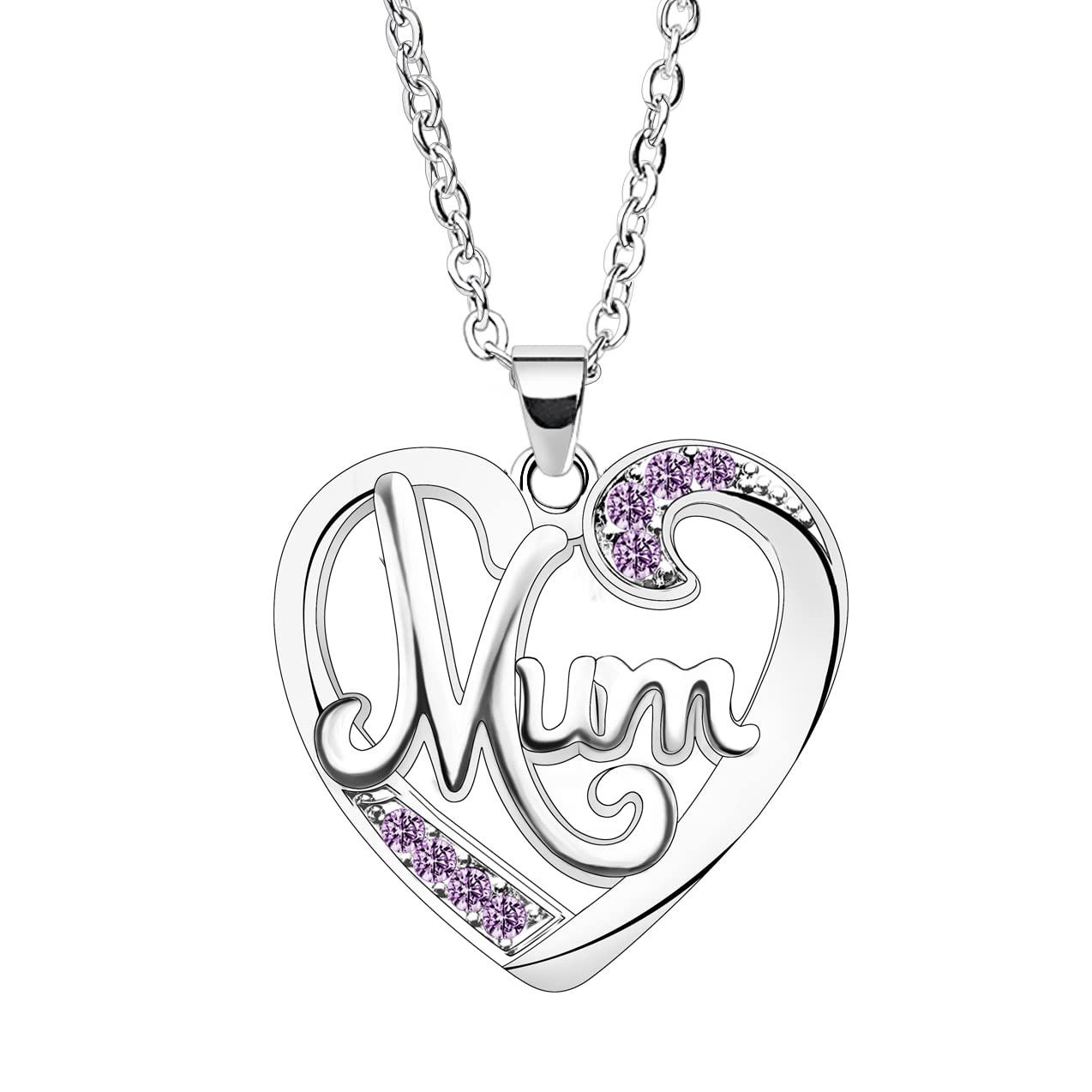 Elegant Silver Heart Pendant Necklace for Women - Perfect Birthday, Mother's Day, Christmas & Valentine's Gift from Daughter or Son | Jewelry Gift for Mom, Wife, Grandma | Ideal for Special Occasions & Everyday Wear