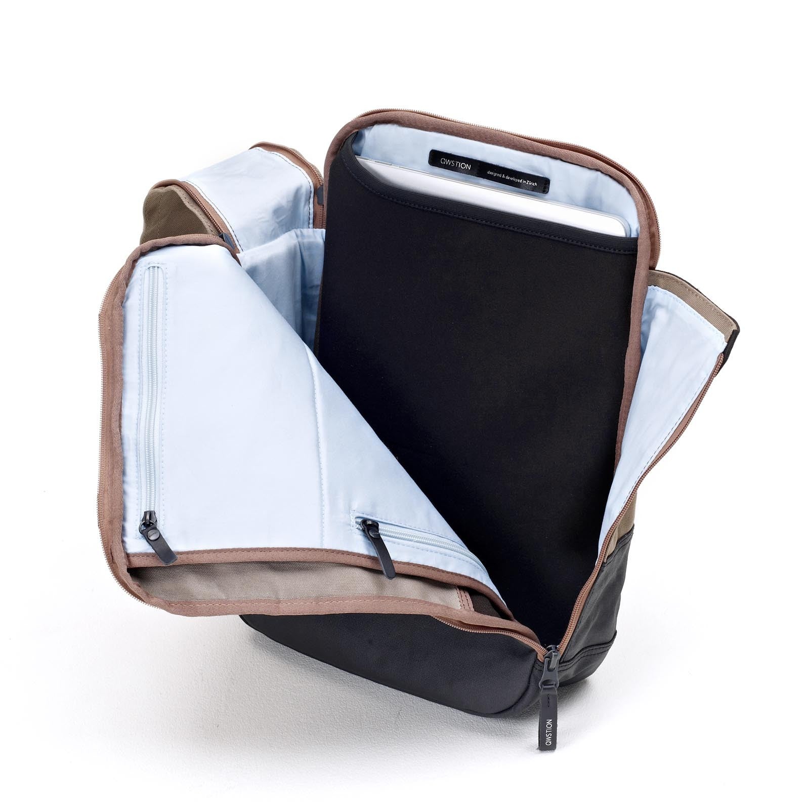 Qwstion Daypack - Stylish & Durable Backpack for Men & Women | Water-Resistant Laptop Bag for Work, Travel & Everyday Use | Perfect for Commuting, Hiking & School