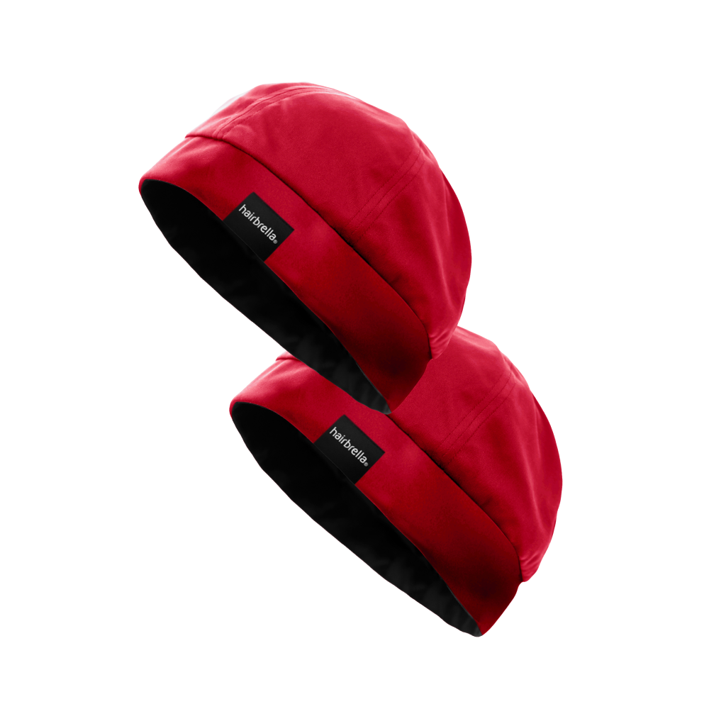 Hairbrella Unisex Satin Lined Sleep Cap Bundle (2 Pack) - Soft Protective Bonnet for Curly, Natural & Afro Hair - Perfect for Nighttime & Travel