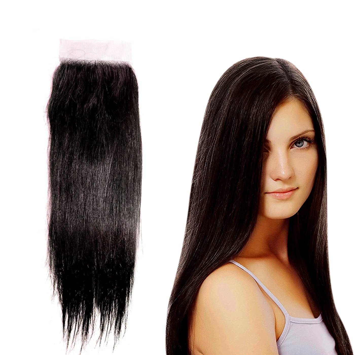 Premium 16-Inch Black Hair Toppers for Thinning Hair – 60g Natural Human Hair Replacement – Perfect for Daily Wear, Styling & Confidence Boost