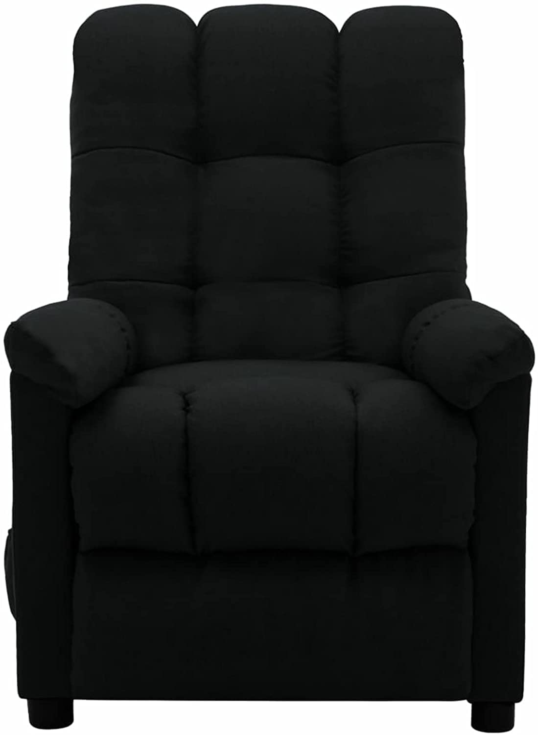 Electric Power Recliner Chair with Massage - Soft Fabric for Elderly, Younger & Office Workers - Black - Perfect for Living Room, Bedroom & Home Theater Relaxation