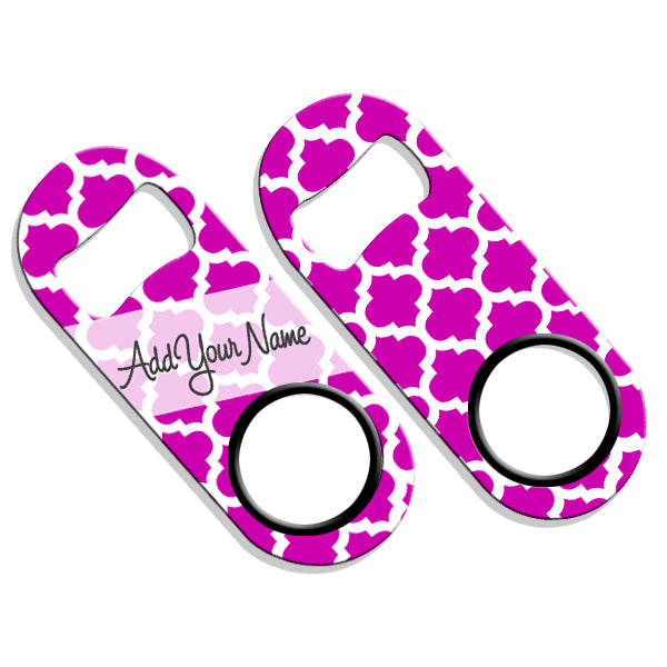 Personalized Mini Bottle Opener with Moroccan Patterns - Unique Gift for Weddings, Parties & Travel Accessories