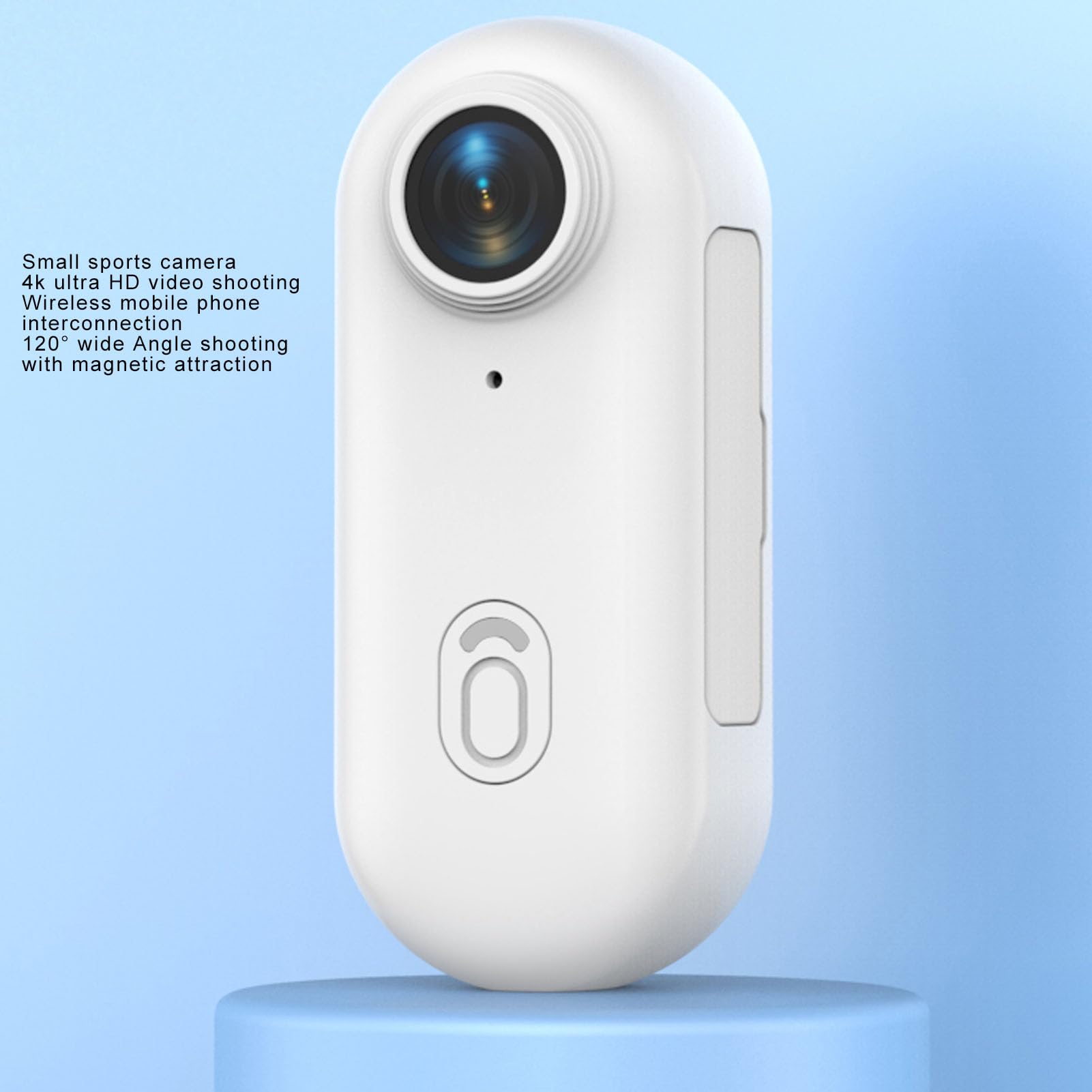 Bewinner 1080P HD Mini Body Camera - Magnetic Wearable Action Camera with Back Clip, Pet Collar Camera, Helmet Cam for Vlogging, Travel, Cycling & Outdoor Adventures (White) - Perfect for Sports, Security & Pet Monitoring