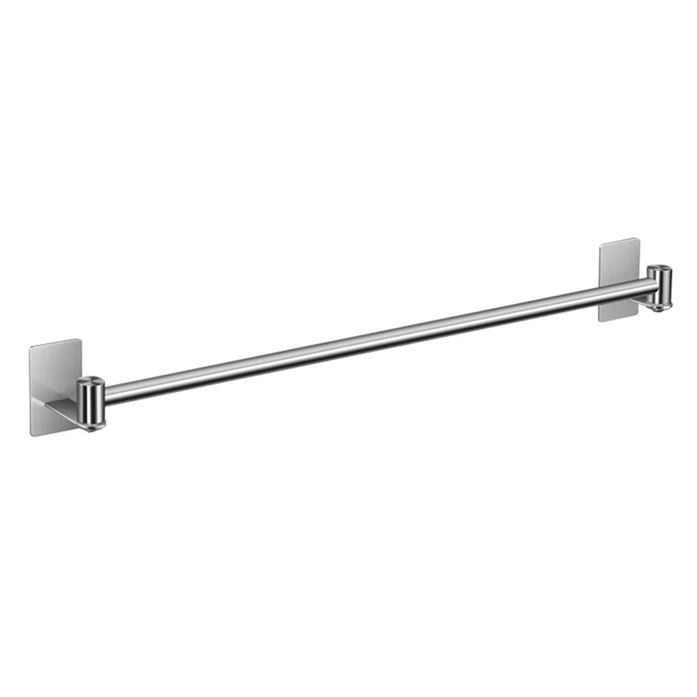Stainless Steel Wall Mounted Towel Holder Bar Rack - 43cm Silver Bathroom Organizer for Kitchen, Bath, Spa & Laundry Room Storage