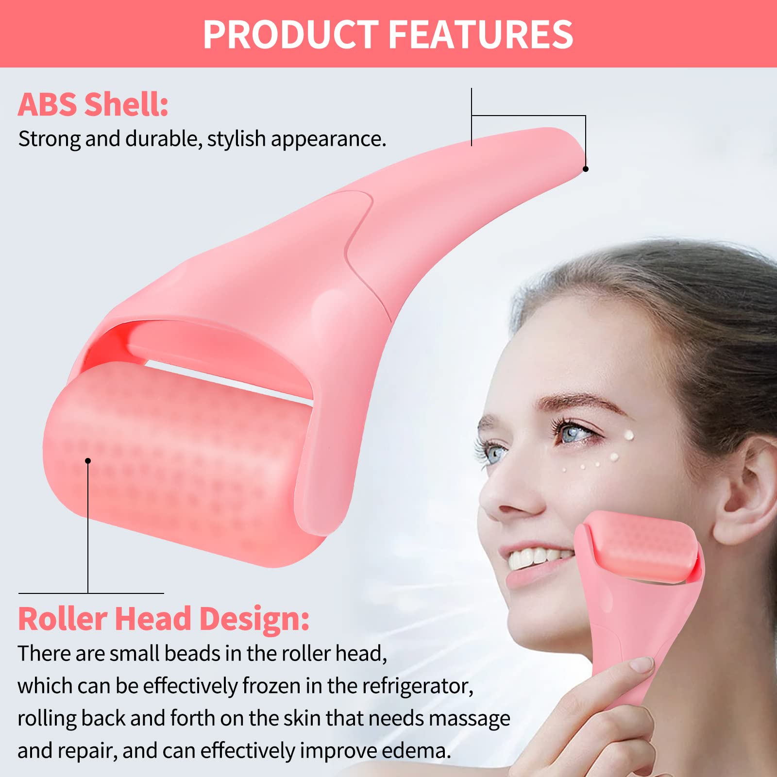 3 Pack Ice Roller for Face & Eyes - Cooling Massager for Puffiness & Wrinkles Relief, Dark Circles Treatment for Men & Women | Perfect for Morning Routine, Post-Workout Recovery & Skincare Regimen