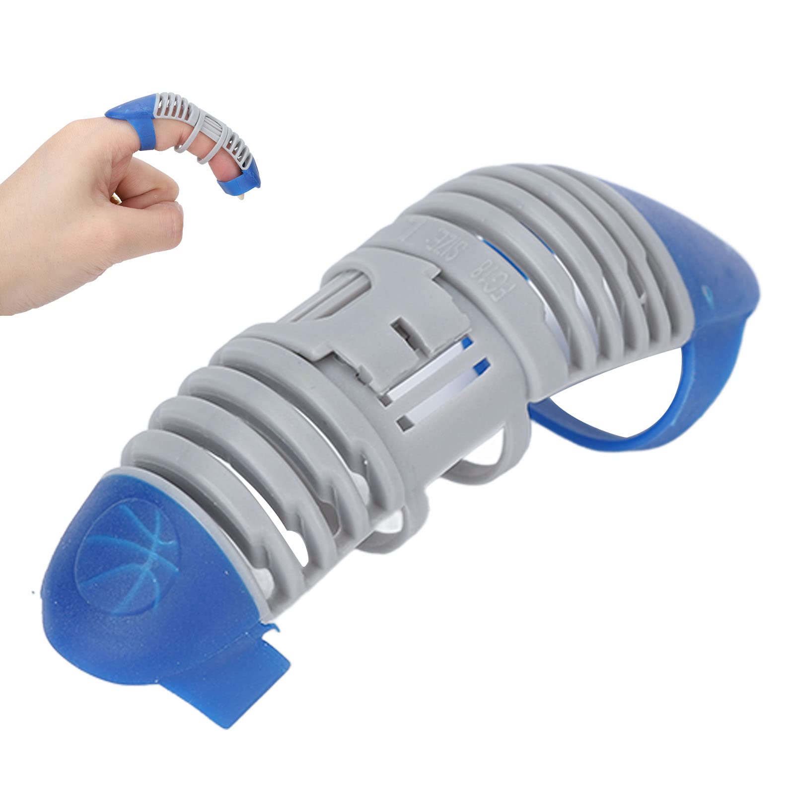 Finger Splint for Basketball & Volleyball - Hollow Support Brace (L) - Protect Injured Fingers During Sports