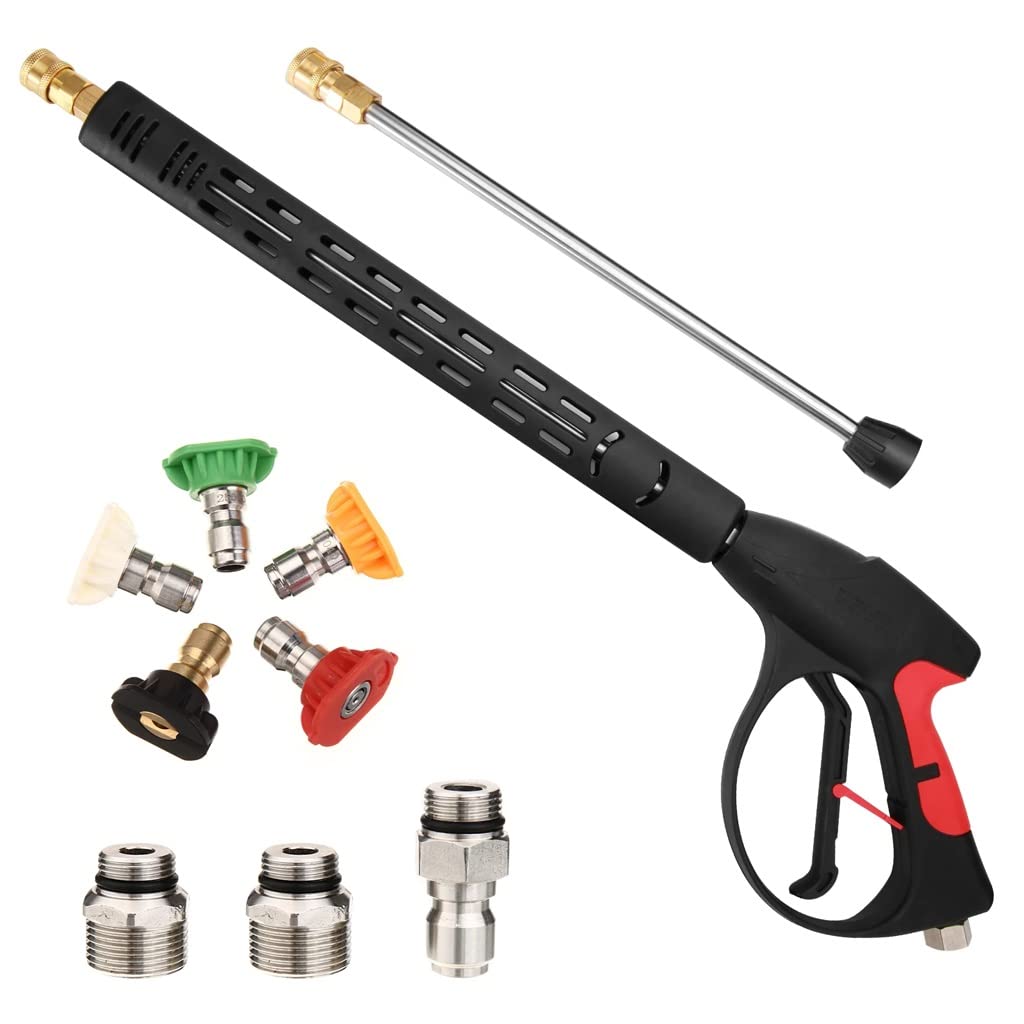 High-Pressure Metal Water Spray Gun - 3000PSI Power Car Washer, Garden Jet Cleaner & Pressure Washer for Auto Detailing, Patio Cleaning & Outdoor Washing