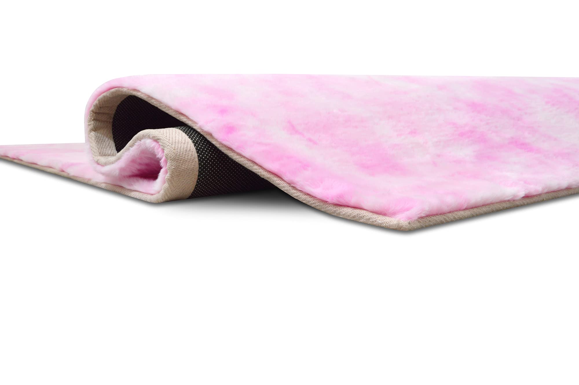 Faux Fur Shaggy Area Rug - Soft Plush Non-Slip Carpet for Living Room, Nursery & Kids Room | Modern Home Decor Floor Mat in Hot Pink | Perfect for Cozy Bedrooms, Playrooms & Dorm Decor