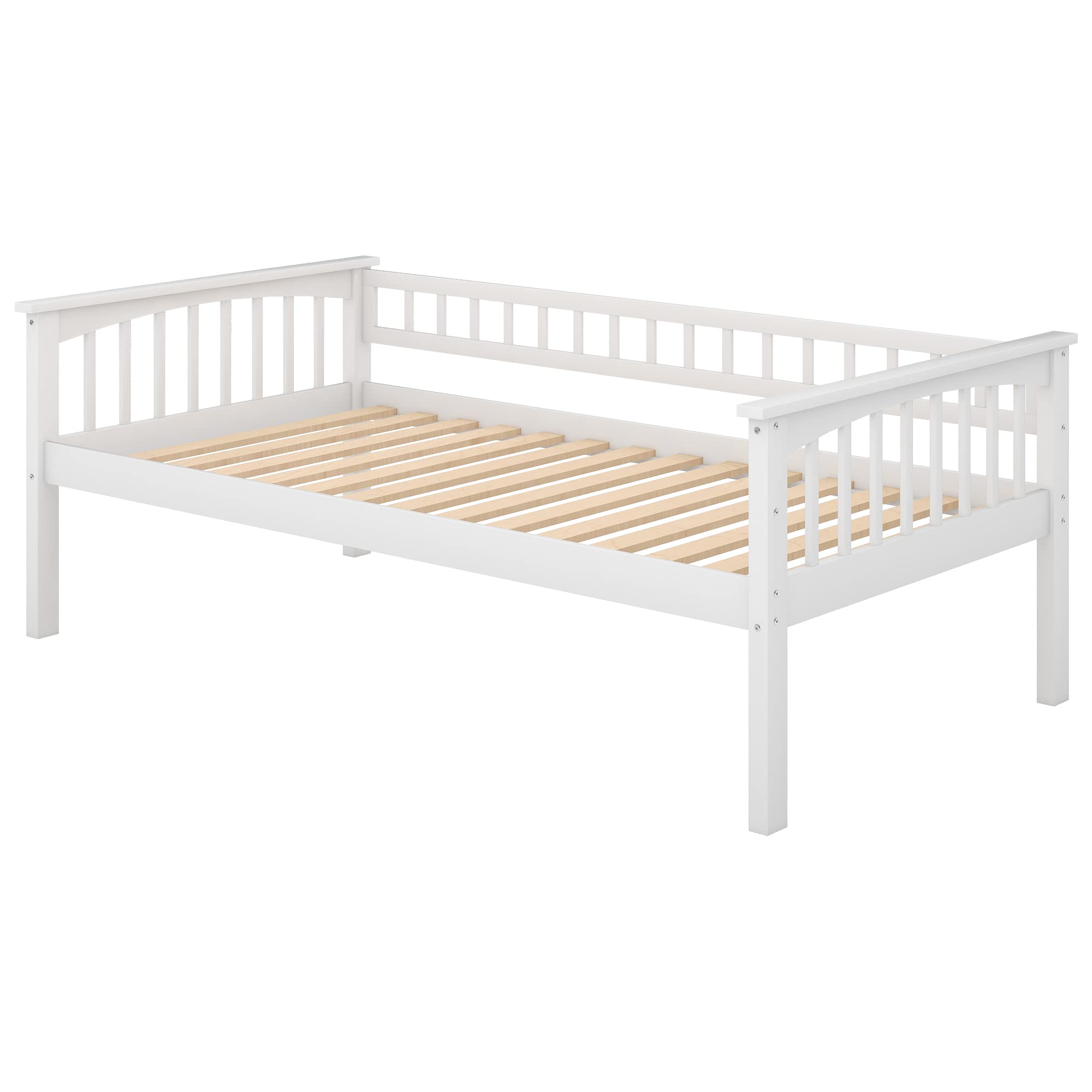 Harper & Bright Designs Twin Over Twin Bunk Bed with Storage Drawers - Solid Wood Bunk Bed Frame in White - Perfect for Kids' Bedroom, Dorm Room & Space-Saving Solutions