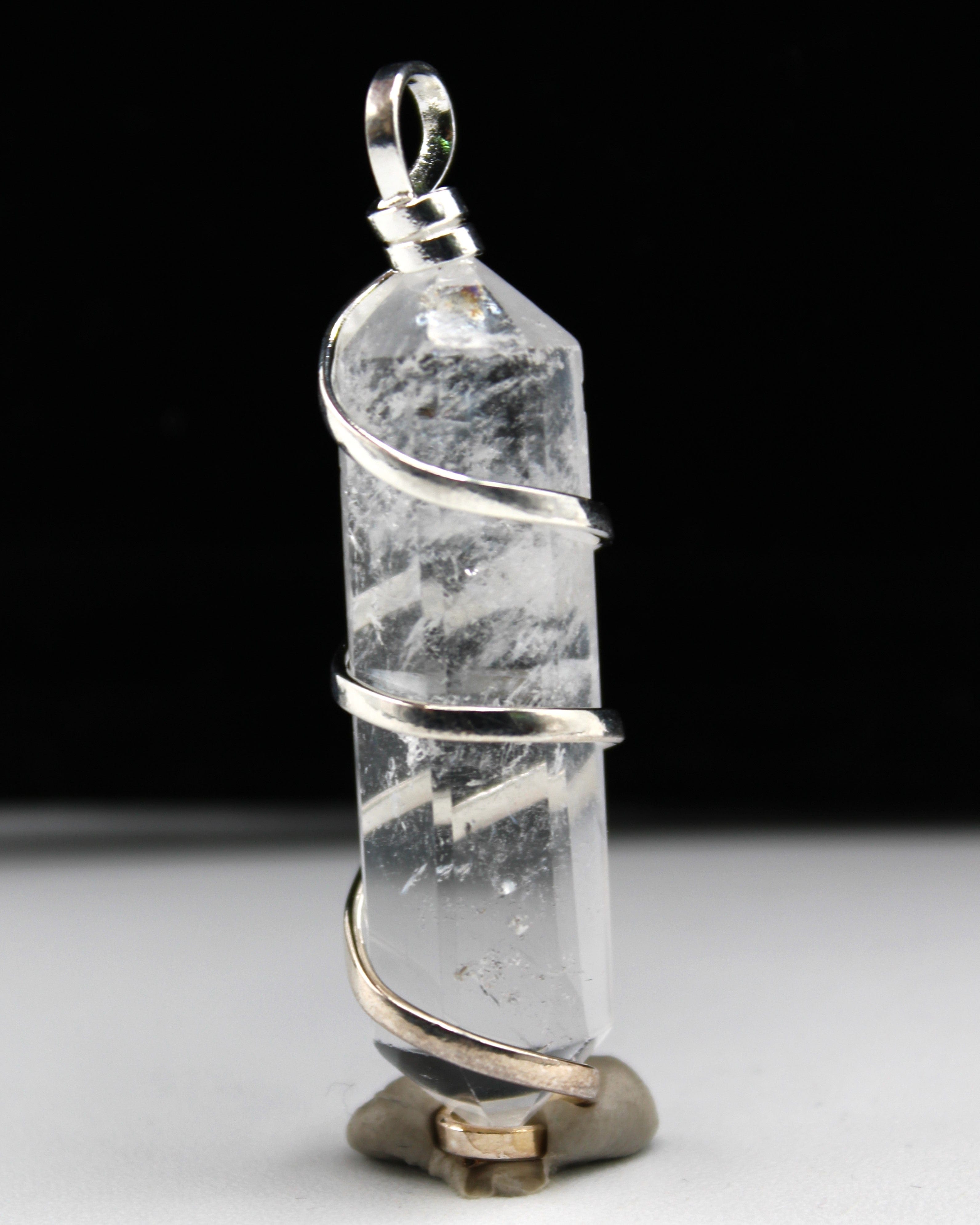 Double Terminated Quartz Point Pendant - Natural Healing Crystal Necklace for Energy Cleansing & Chakra Balancing | Perfect for Meditation, Yoga & Spiritual Jewelry Gifts