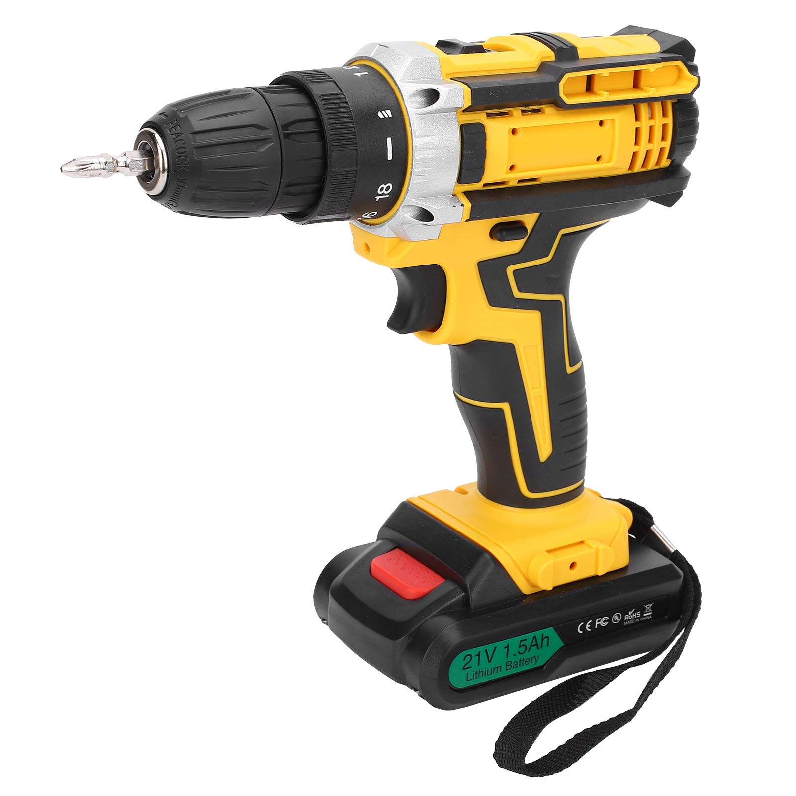 **Rechargeable Lithium Electric Drill Driver - AC100-240V CVT, Variable Speed & Torque Setting, Impact Hand Drill with US Plug - Perfect for DIY Projects, Home Repairs, and Professional Construction Work**