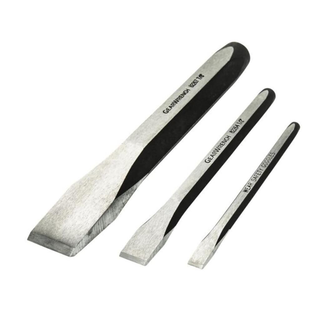 GEARWRENCH 27-Piece Large Chrome Punch & Chisel Set (82306) – Professional Tool Kit for Metalworking, Woodworking & Automotive Repair