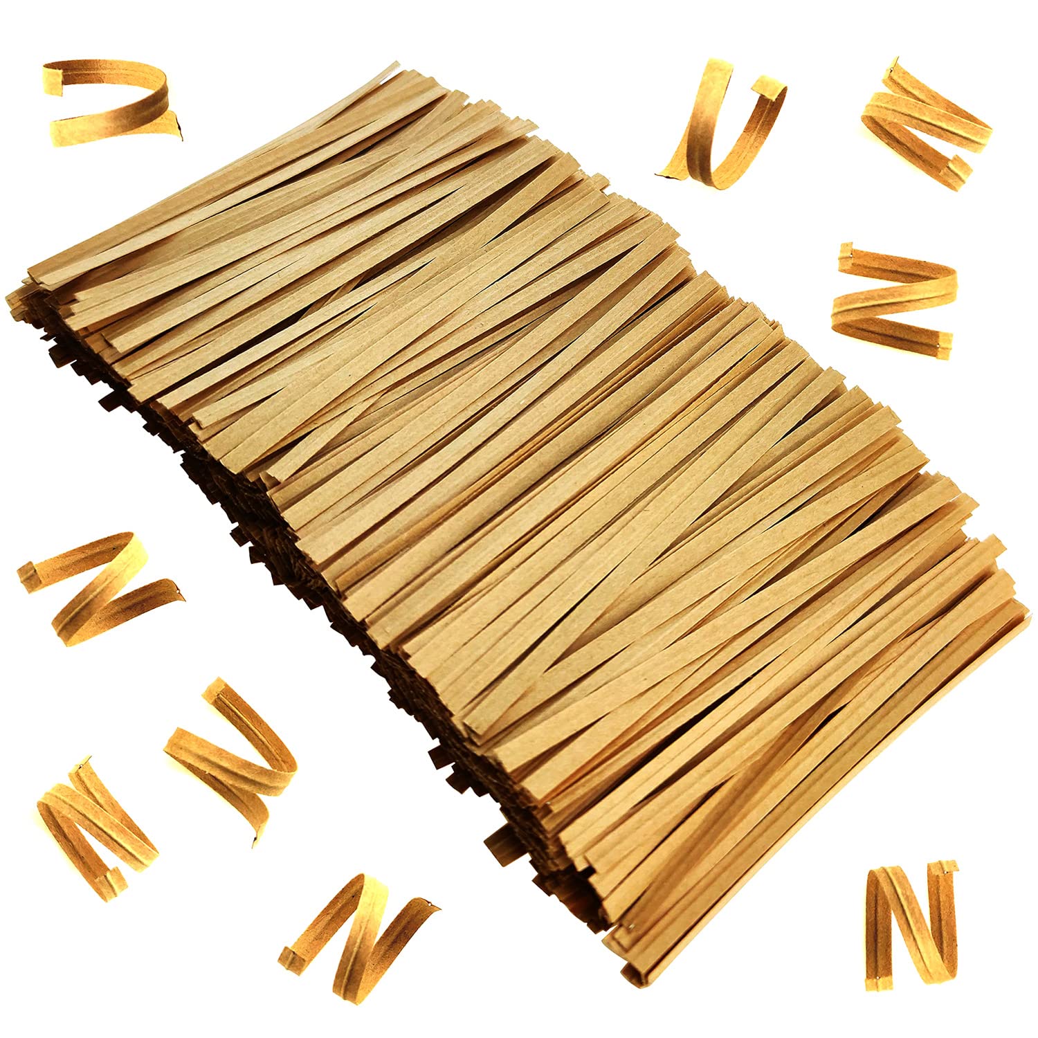 1000 Pcs 4 Inch Kraft Paper Twist Ties for Bakery Packaging, Candy Bags, Gift Wrapping - Eco-Friendly Food Safe Ties for Cookies, Bread, Cakes & Party Favors (Great for Home Baking, Coffee Shops & Retail Stores)