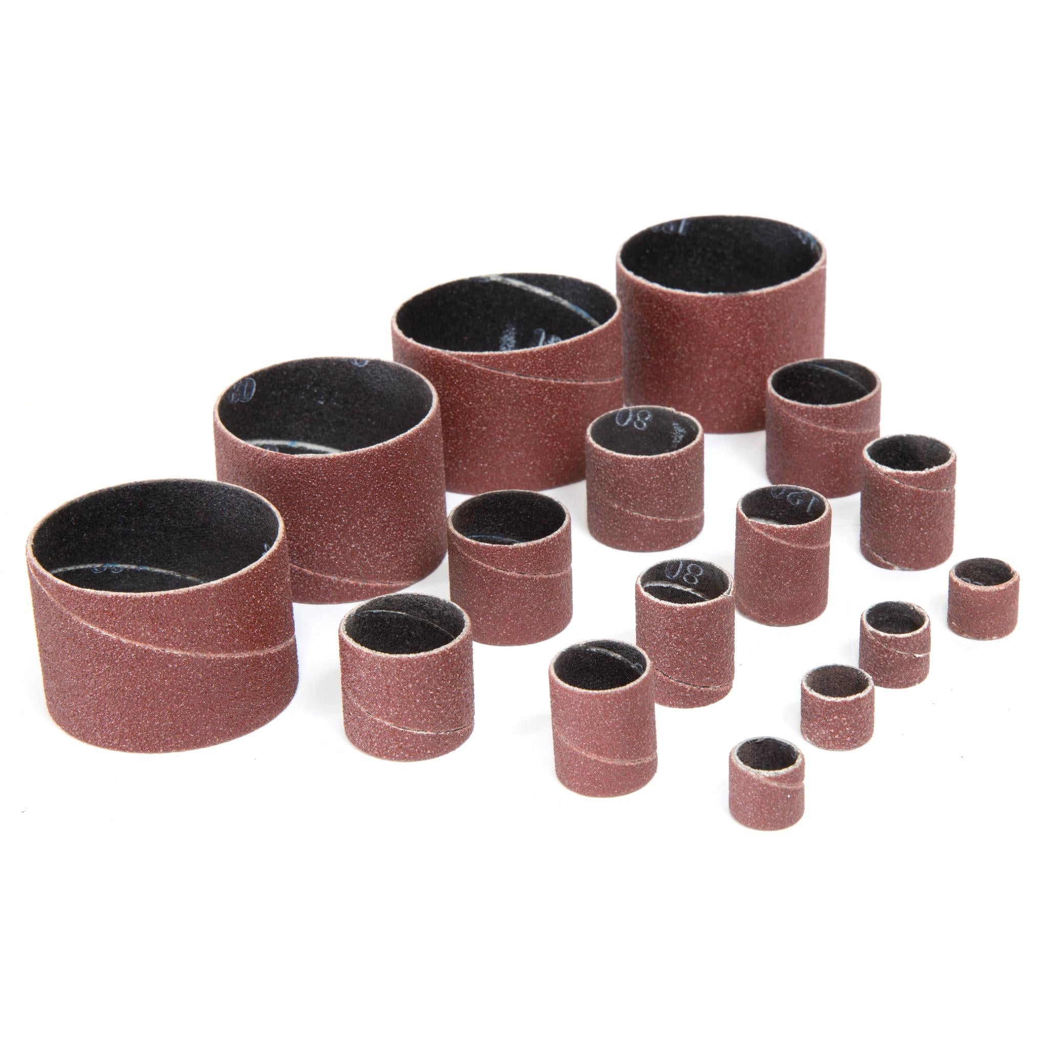 WEN DS164SPC 16-Piece Sanding Drum Sandpaper Kit with Assorted Grits - Perfect for Woodworking, Metal Polishing & DIY Projects
