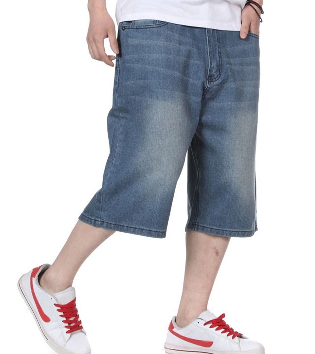 QBO Men's Hip-Hop Wash Denim Pocket Baggy Jeans - Casual Streetwear Pants for Urban Fashion & Hip-Hop Style
