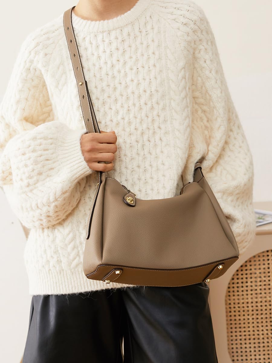 Premium Genuine Leather Women's Crossbody Bag - Fashion Designer Handbag & Purse for Everyday Use, Work, Travel and Special Occasions