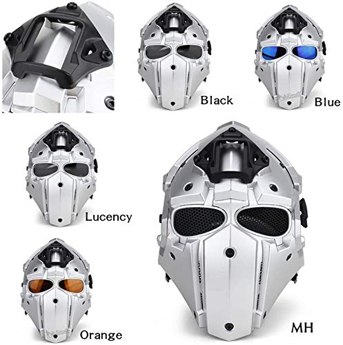 Tactical Airsoft Helmet with Mask & Goggles - Full Face Protection for Military, Hunting & Paintball - Includes 5 Pairs of Goggles - Perfect for Airsoft Battles, Outdoor Adventures & Tactical Training