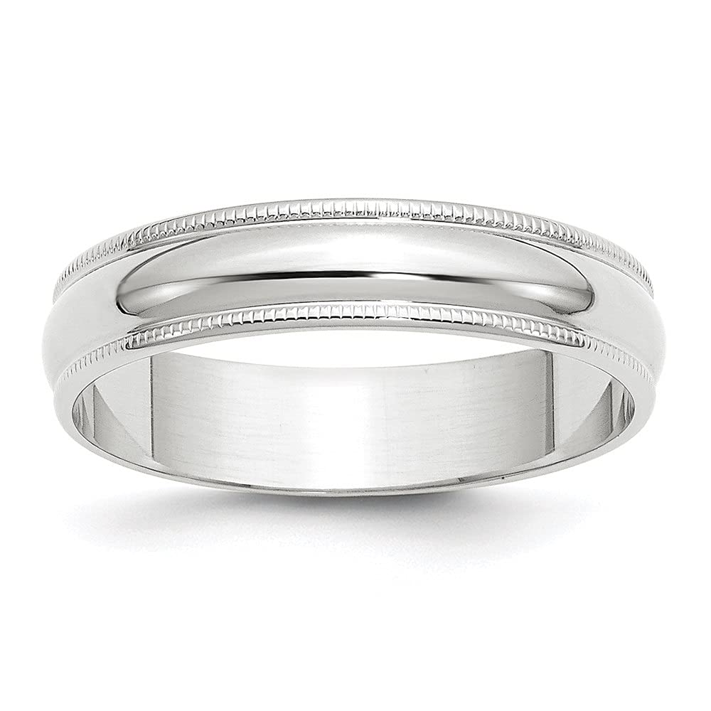 10K White Gold 5mm Diamond Wedding Band Ring for Women - Elegant Bridal Jewelry, Anniversary Gift, Engagement Ring Alternative