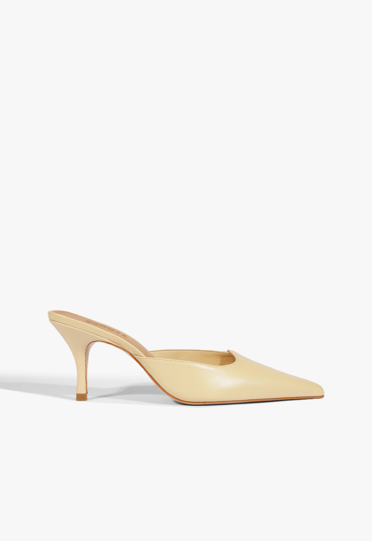Buffy Mid Heel Stiletto Pumps for Women - Beige Pointed Toe Dress Shoes for Office, Party & Evening Wear
