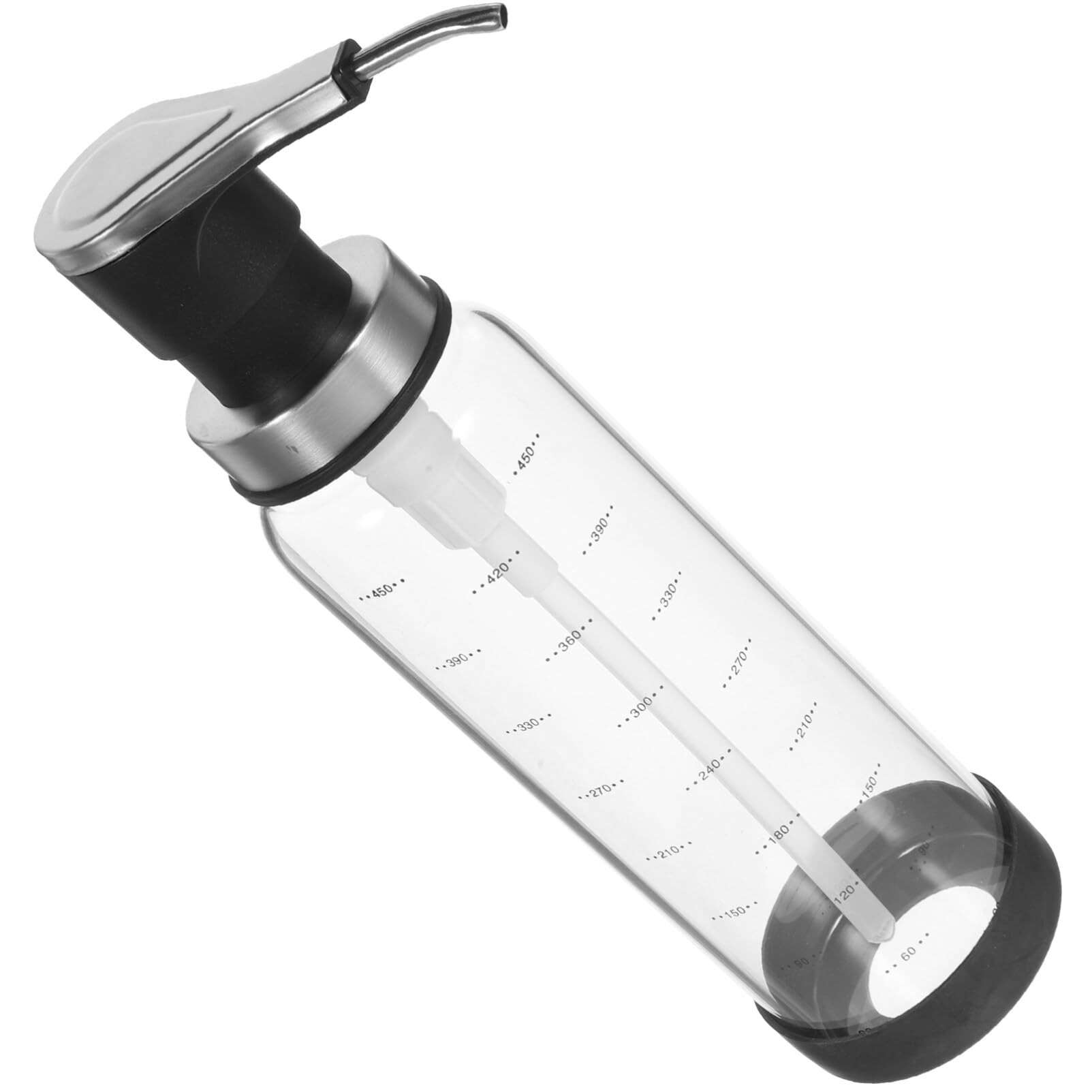 Premium Glass Syrup Dispenser Bottle with Pump Lid - Ideal for Kitchen, Coffee Bar & Cocktail Making - Durable & Leak-Proof for Simple Syrup, Honey, Jam & Oil Dispensing