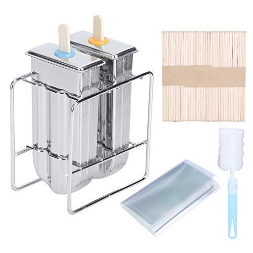 Fdit 2-Pack Stainless Steel Popsicle Molds - DIY Ice Cream & Ice Pop Maker with Round Head for Homemade Treats | Perfect for Summer Snacks, Kids Parties & Healthy Desserts