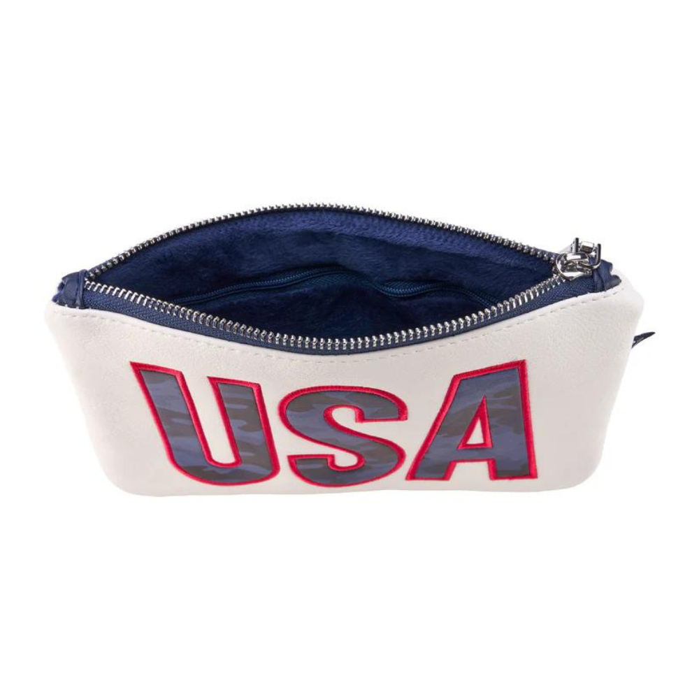 CMC Design USA Travel Pouch for Passport, Money & Valuables - Secure RFID Blocking Organizer for Wallet, Credit Cards & Essentials - Perfect for Airports, Hotels & Daily Commute