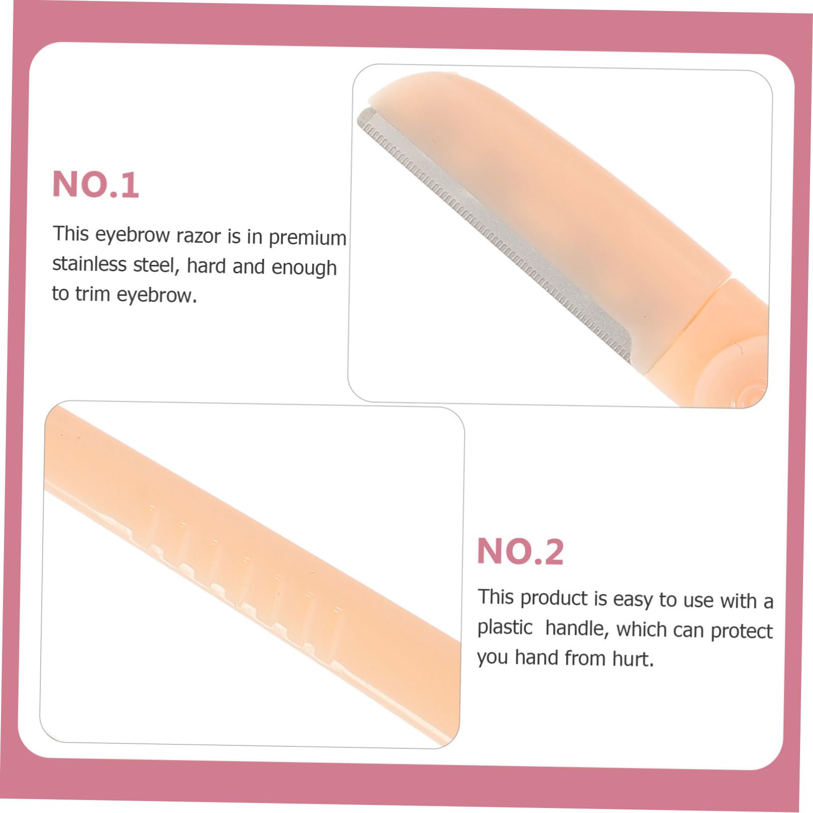 NOLITOY 3-Piece Portable Eyebrow Razor & Trimmer Set - Mini Eyebrow Shaper & Hair Remover Tool for Precise Grooming | Perfect for Travel, Home Use & Professional Makeup Kits