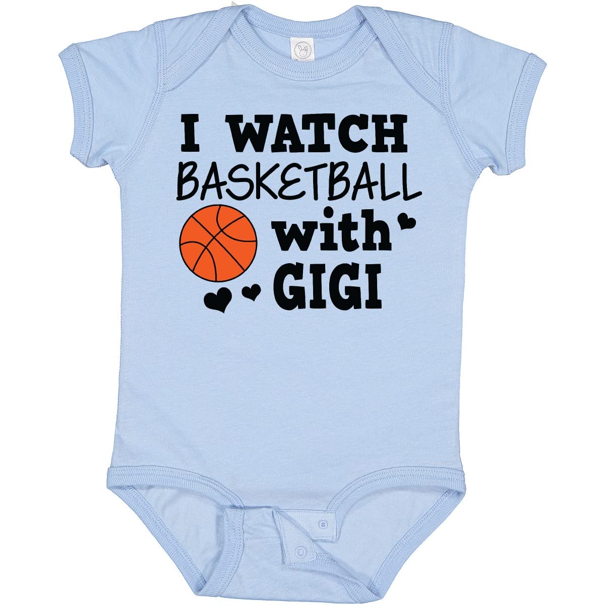 Inktastic I Watch Basketball with Gigi Baby Bodysuit - Cute Basketball Fan Outfit for Infants & Toddlers - Perfect for Game Day, Family Photos & Playtime