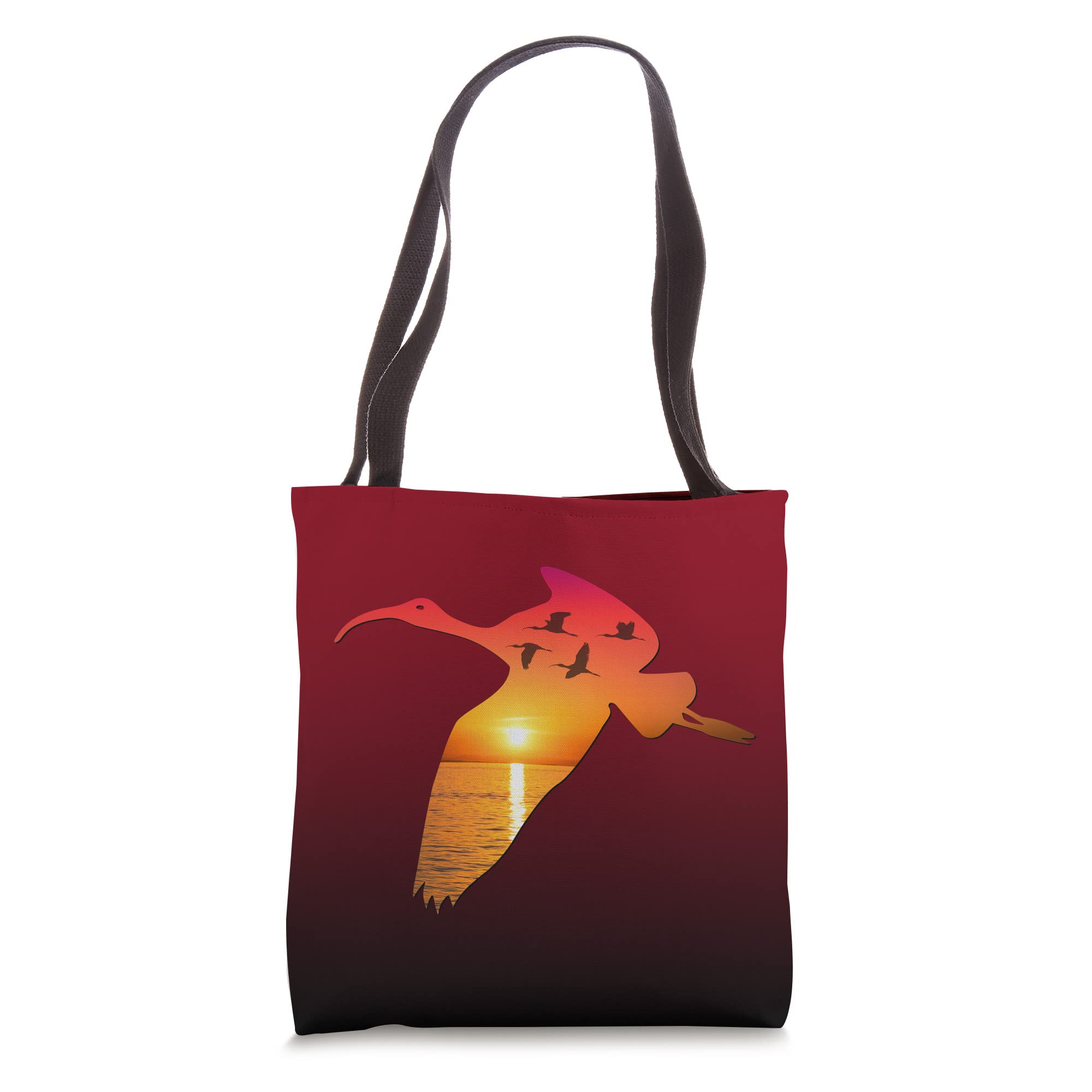Stylish Ibis Silhouette Tote Bag for Women - Lightweight & Spacious Canvas Shoulder Bag - Perfect for Work, Travel, and Beach Day Essentials