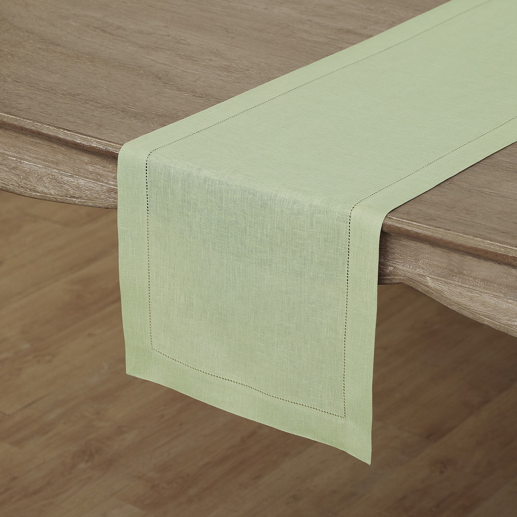Elegant Classic Hemstitch Table Runner - Premium Linen Dining Decor for Weddings, Parties & Home Styling