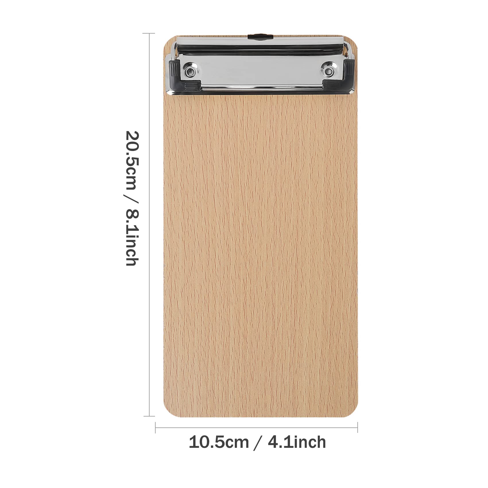BOMKEE A6 Mini Wooden Clipboard Set of 6 - Small Hardboard Office Memo Clipboards for Restaurant, Cafe, School & Home Use - Perfect for Menus, Bills, Notes & Checklists