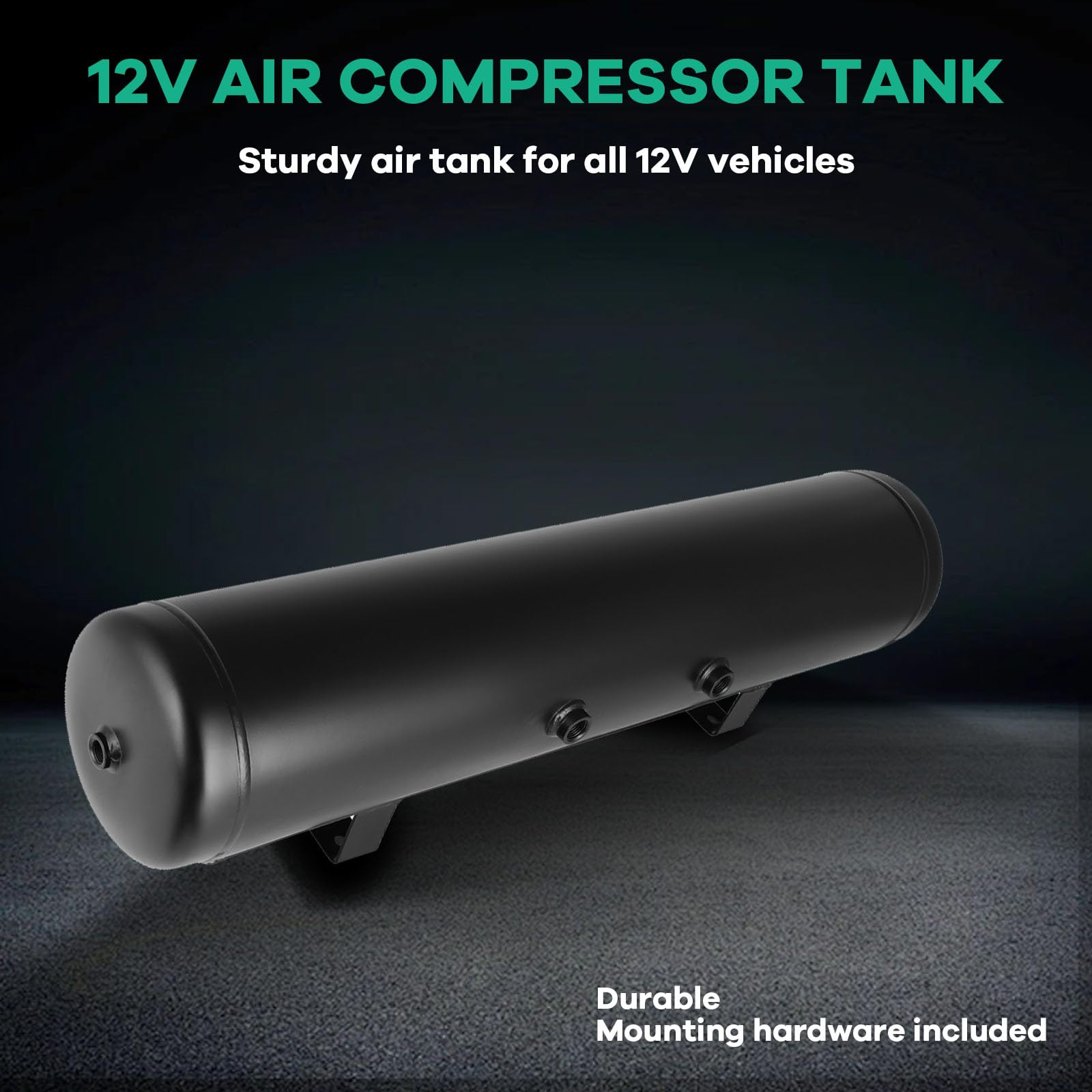 STAYTOP 5 Gallon (18 Liter) 7 Ports Suspension Air Ride Bag Train Truck Horn Air Tank 200 PSI - Heavy Duty Air System for Semi Trucks, Trailers & Custom Vehicles - Perfect for Off-Roading, Towing & Performance Upgrades