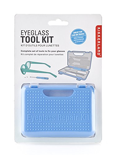 Kikkerland 12-Piece Eyeglass Repair Tool Kit - Screwdriver, Nose Pads, Screws & More - Perfect for Fixing Glasses at Home, Office or Travel
