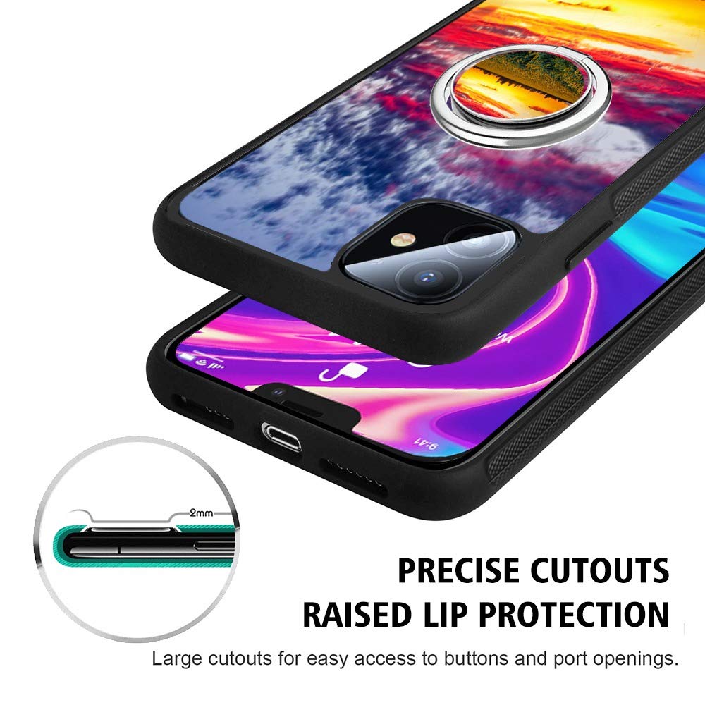 Shockproof iPhone 12 Case with Anti-Drop Protection - Durable Phone Cover for iPhone 12 in Sunflower Design | Perfect for Outdoor Activities, Travel & Daily Use