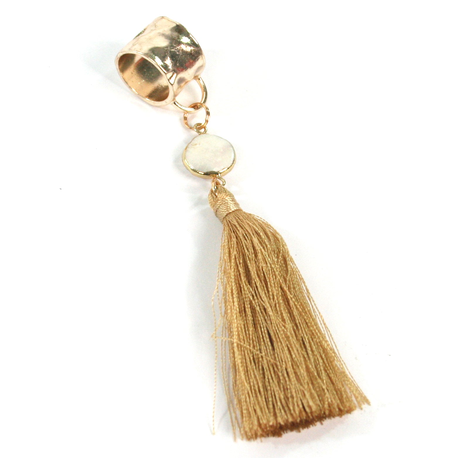 Elegant Tassel Scarf Jewelry with Natural Stone Crystal - Perfect for Boho Fashion & Layered Necklace Styling