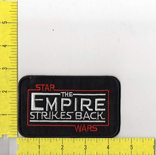 Star Wars Empire Strikes Back Logo Iron On Patch - Officially Licensed - Durable Embroidered Badge for Jackets, Backpacks & Costumes - Perfect for Cosplay, DIY Crafts & Fan Collections