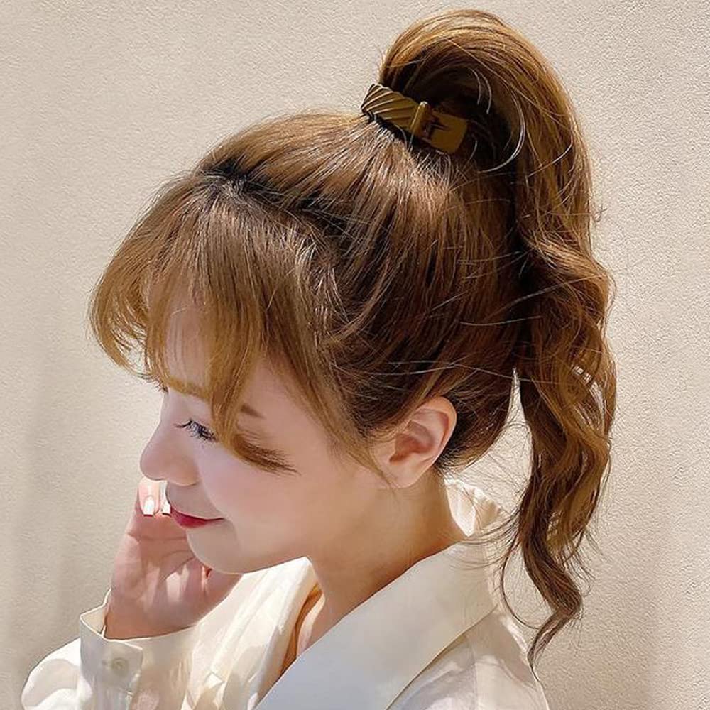 8 PCS Matte Ponytail Clips for Women - Non-Slip Hair Accessories for Thick Long Hair - Gym & Work