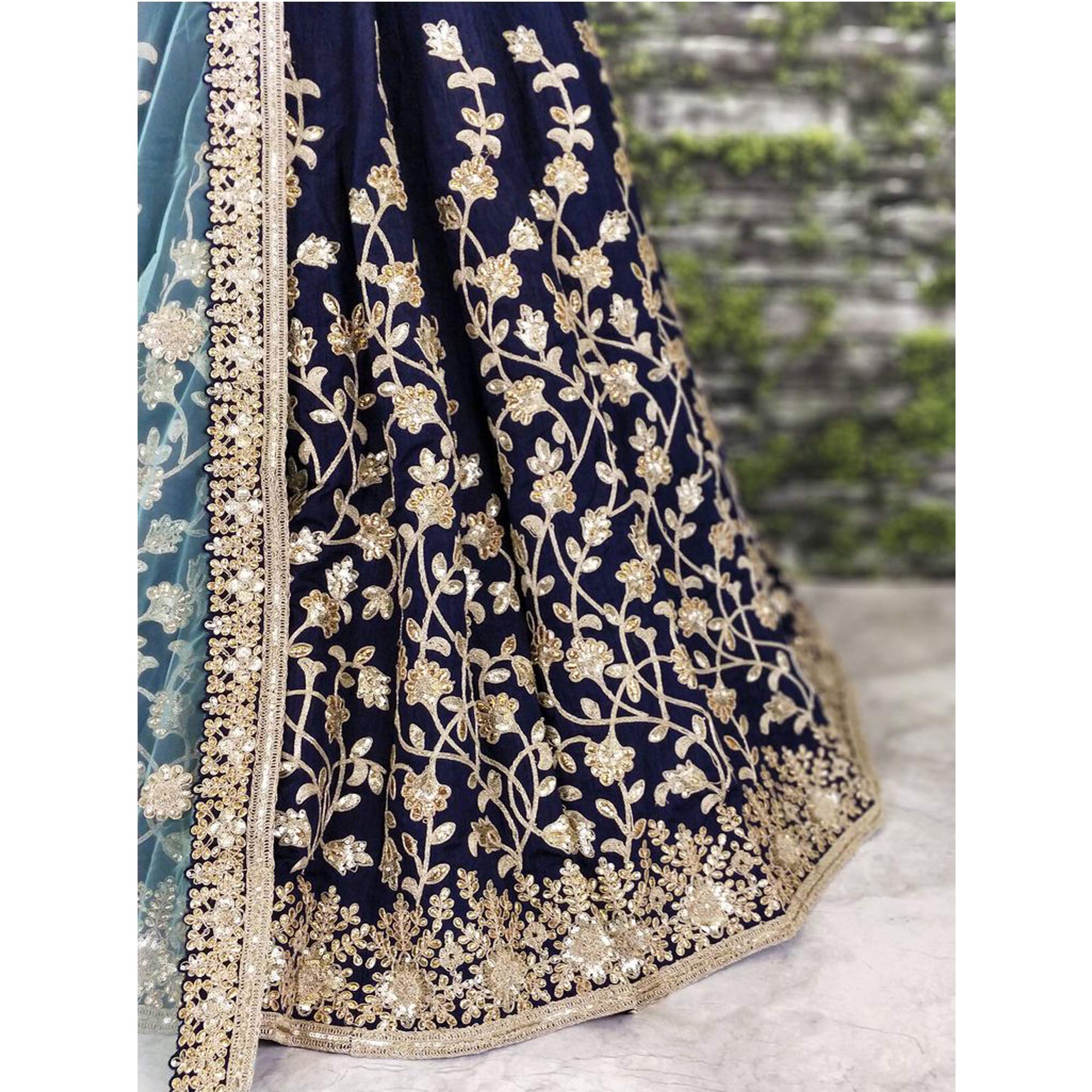 Elegant Women's Net Embroidery Lehenga Choli - Indian Semi-Stitched Lengha Choli Pakistani Party Dress Ghagra for Women | Perfect for Weddings, Festivals & Special Occasions