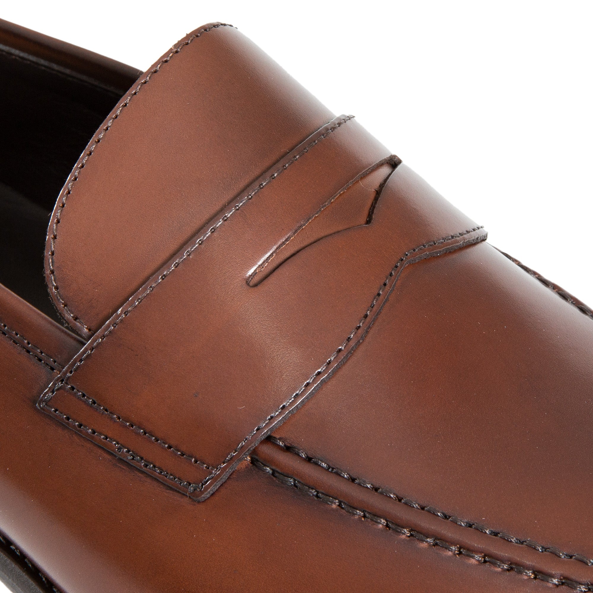 HENRY SARTORIAL Classic Brown Penny Loafers for Men - Genuine Leather Slip-On Dress Shoes for Business, Office & Casual Wear