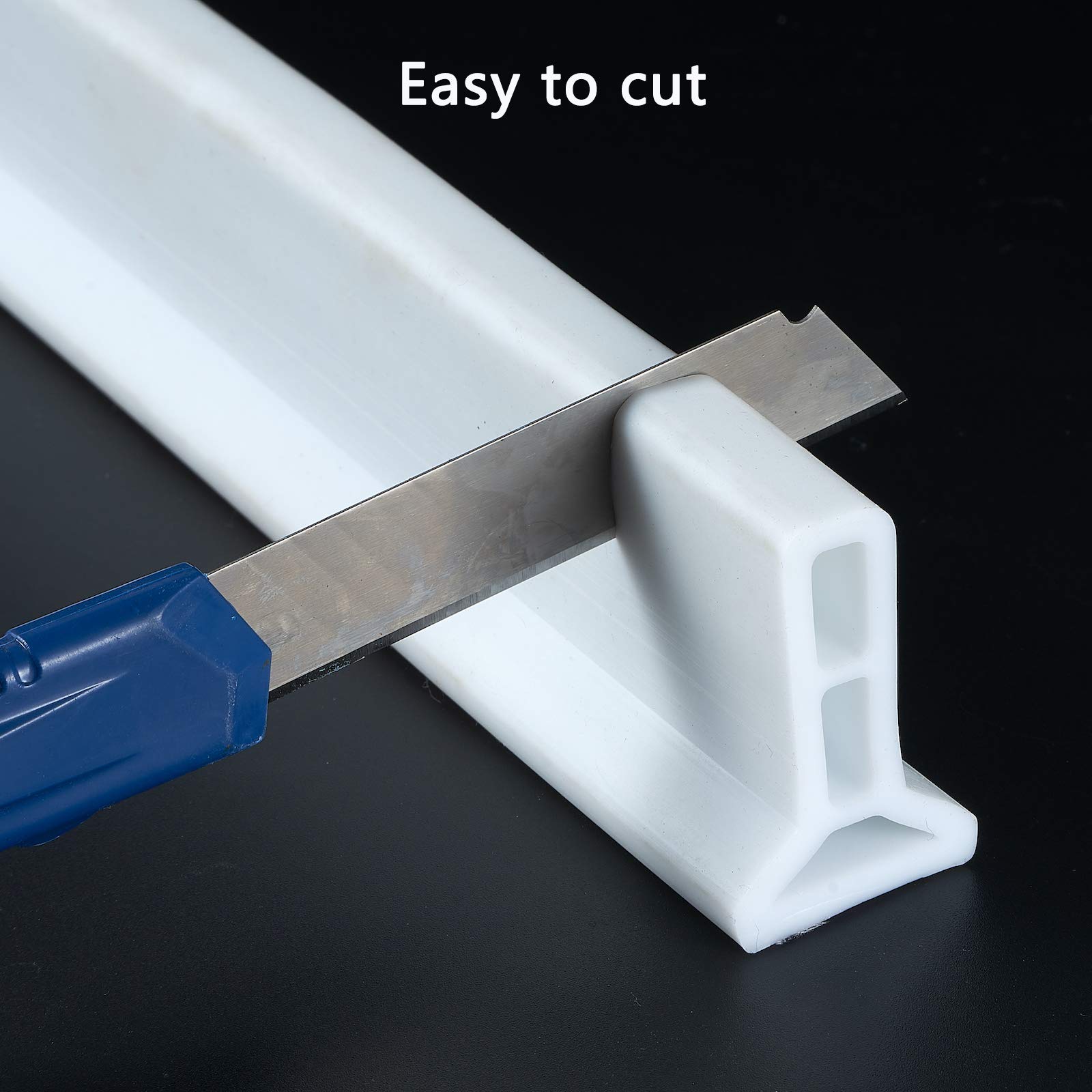 Collapsible Shower Threshold Water Dam - 8ft Adjustable Bathroom Water Stopper Barrier for Flood Prevention, Dry & Wet Separation - Ideal for Bathroom, Kitchen, Shower, and Home Use