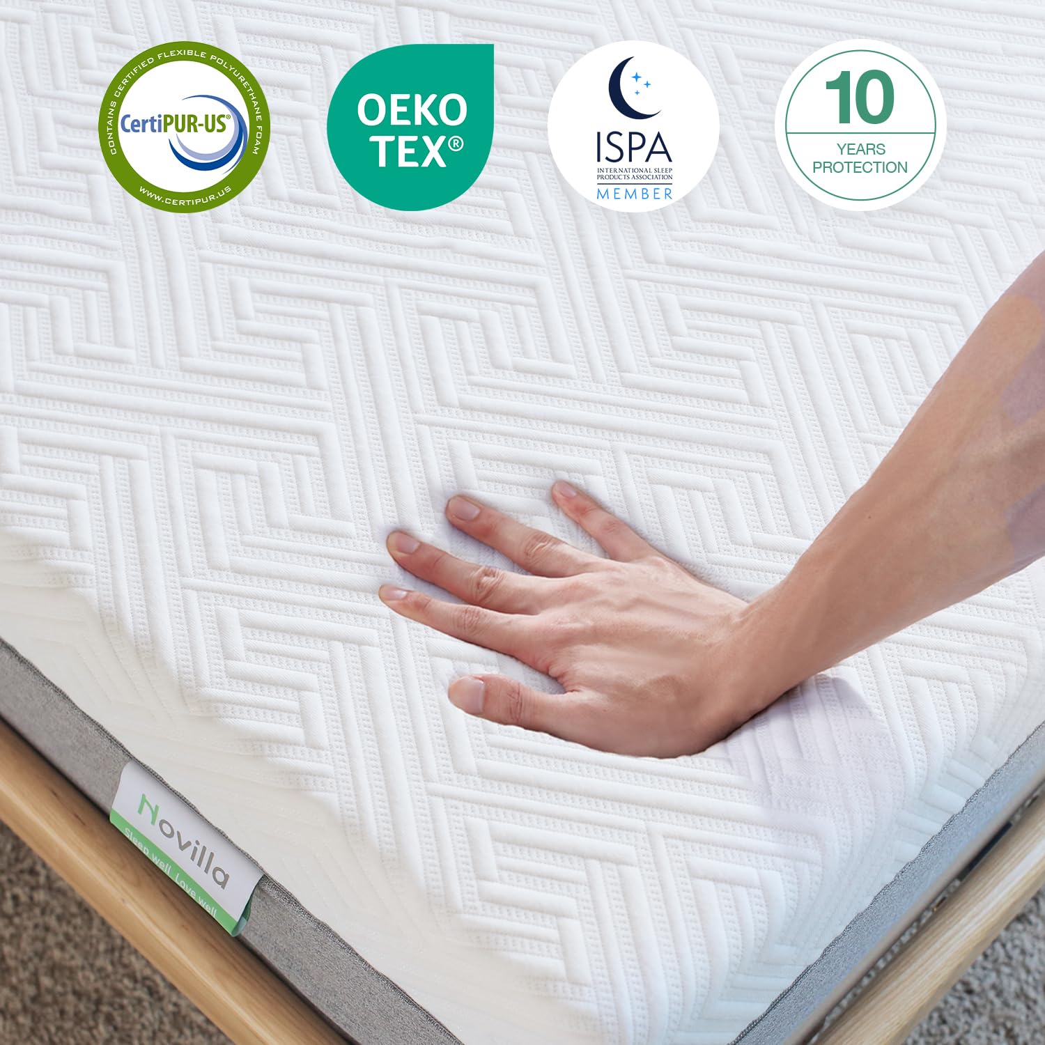 Novilla 12 Inch California King Gel Memory Foam Mattress - Cooling, Pressure Relief & Motion Isolation - Medium Plush Feel for Restful Sleep - Perfect for Master Bedrooms, Guest Rooms & Hot Sleepers