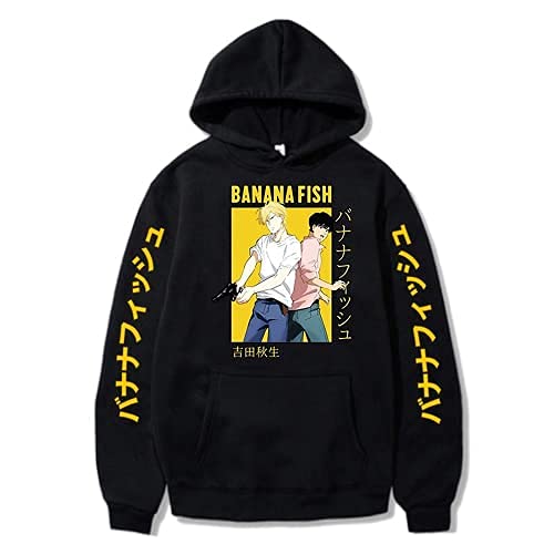 Banana Fish Anime Hoodie - Unisex Manga Graphic Long Sleeve Sweatshirt for Men & Women | Japanese Streetwear Fashion | Perfect for Cosplay, Anime Conventions & Casual Wear