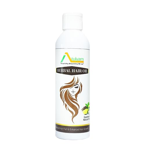 Atulyam Herbal Hair Oil for Healthy & Nourished Hair - 200ml (Pack of 2) - Natural Hair Growth Treatment for Men & Women - Perfect for Daily Scalp Massage & Hair Care Routine